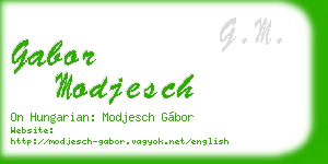 gabor modjesch business card